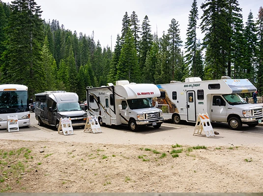 Parked RVs
