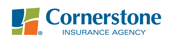 Cornerstone horizontal logo in blue