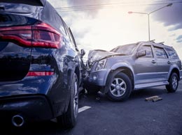 two cars in a wreck