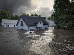 house under water