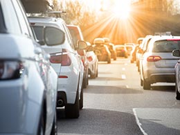 Traffic on a road