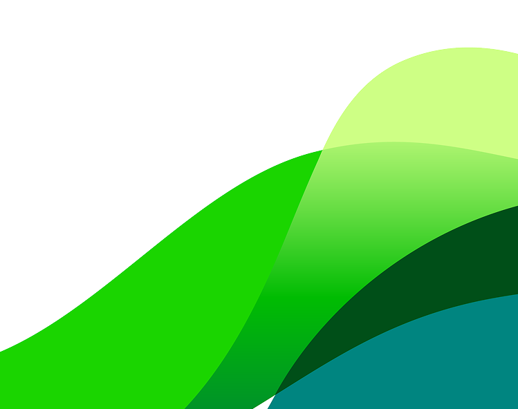 Goosehead swirling flight lines of teal, green, kelly green, and lime