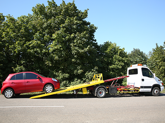 car being towed